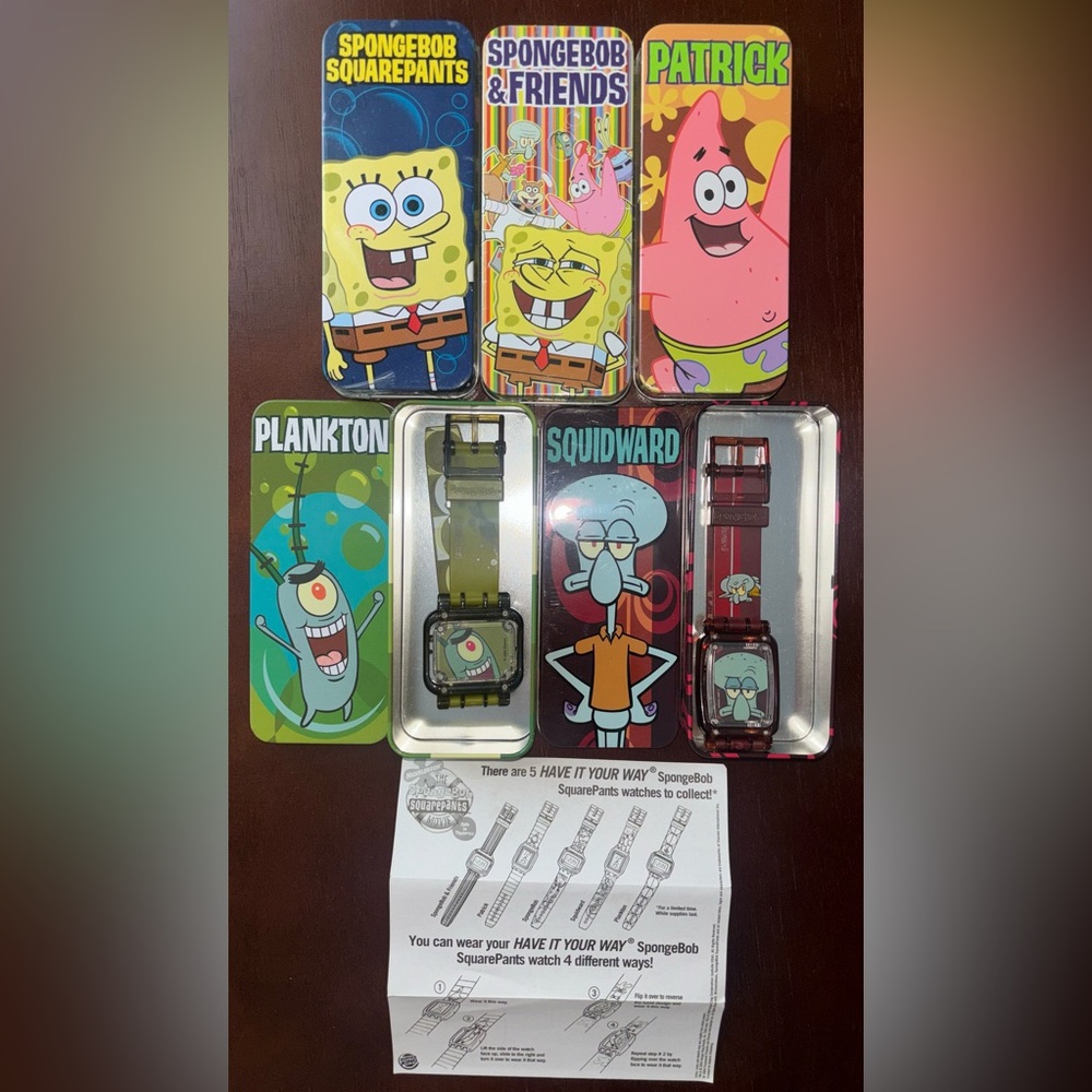 SPONGEBOB SQUAREPANTS WATCHES SET OF 5 NWT